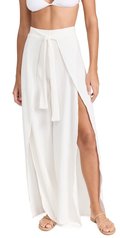 Peixoto Joan Wrap Pants Patched White