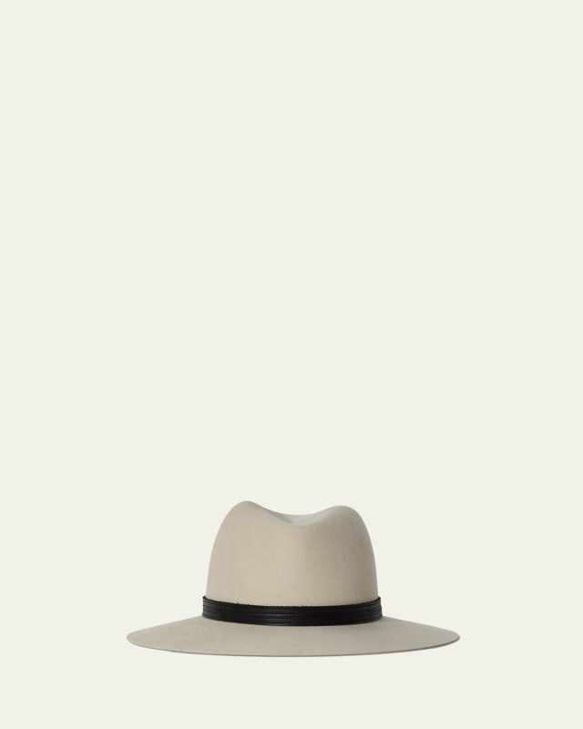Corinne Belted Wool Fedora Hat