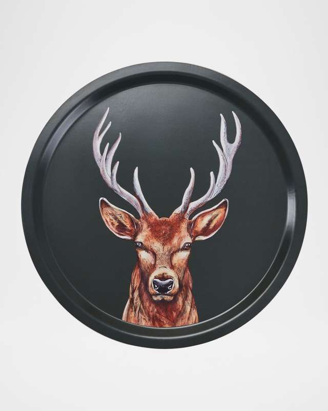 Woodland Wildlife Stag Birchwood Tray
