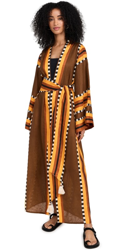 Johanna Ortiz Karibu Kimonowahili Brown/Yellow