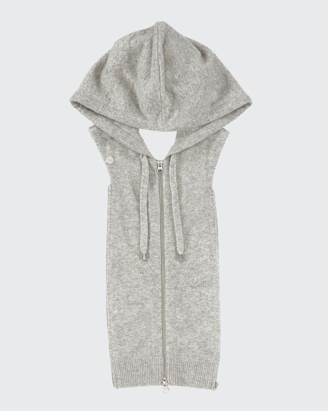 Cashmere Hoodie Zip-Front Dickey