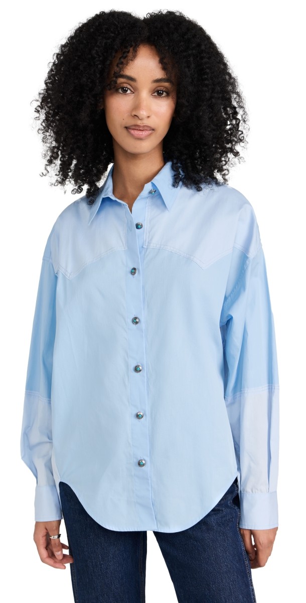 Fortela W-Amy Button Down Shirt Sky