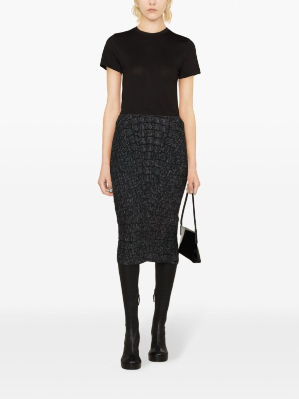 ALAIA logo-embroidered cotton T-shirt