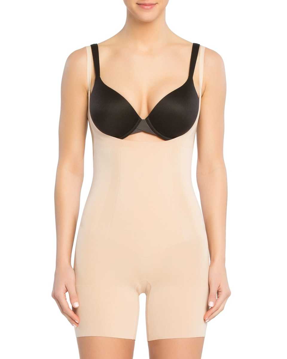SPANXsculpt OnCore Open-Bust Mid-Thigh Bodysuit