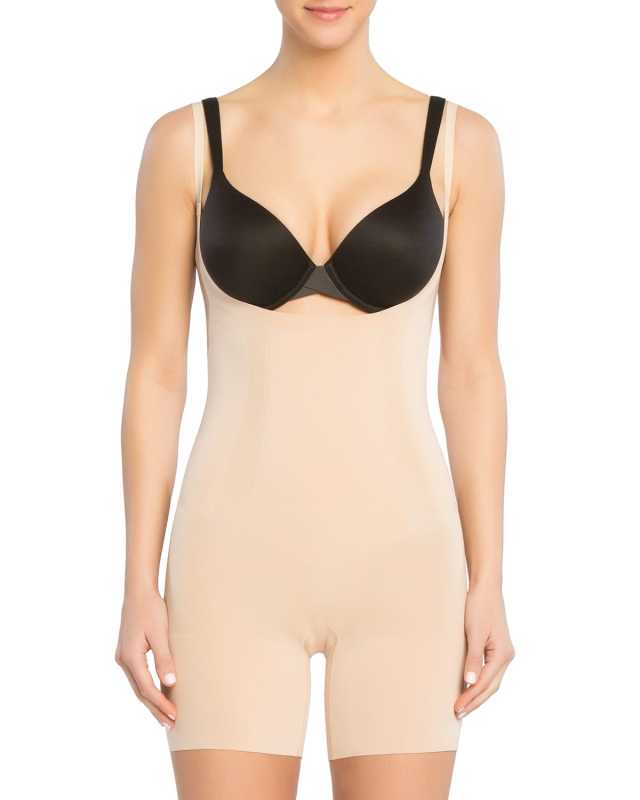 SPANXsculpt OnCore Open-Bust Mid-Thigh Bodysuit