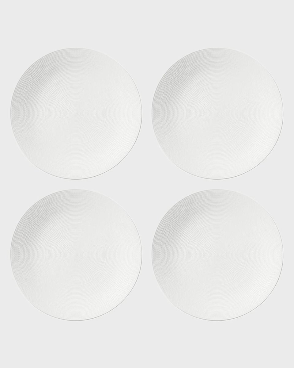LX Collective White Dinner Plates, Set of 4
