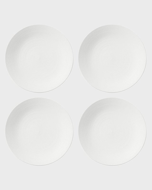 LX Collective White Dinner Plates, Set of 4
