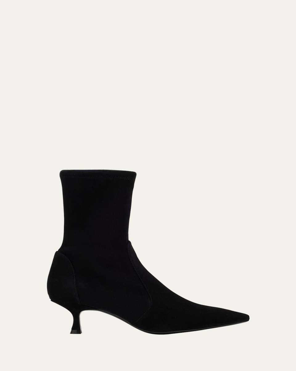 Naomi Stretch Suede Ankle Booties