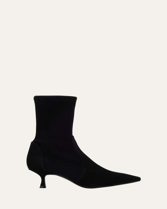 Naomi Stretch Suede Ankle Booties