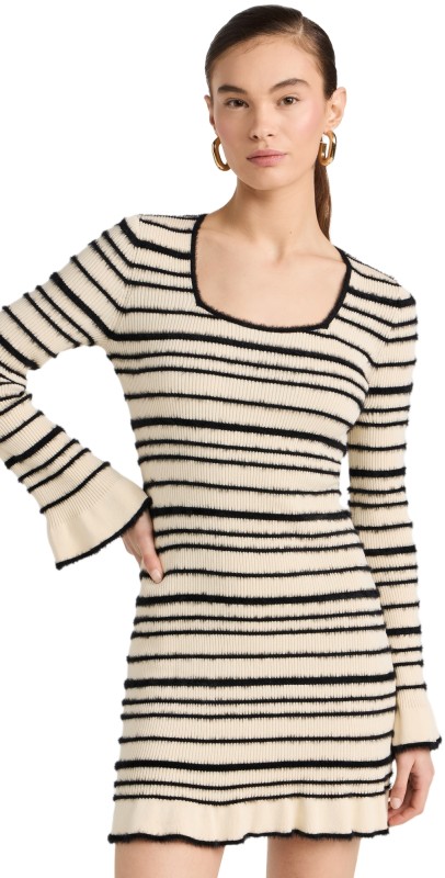 By Malene Birger Mailey Dress Black Stripe