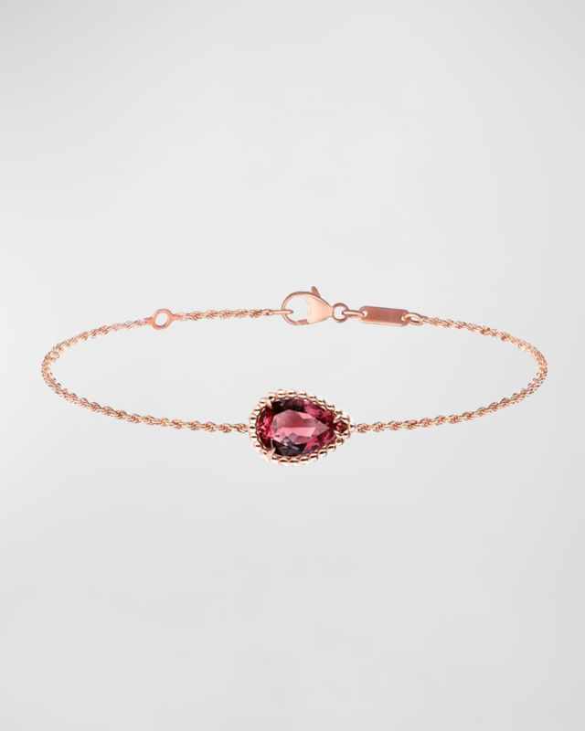 Serpent Boheme 18K Rose Gold Garnet Motif Bracelet