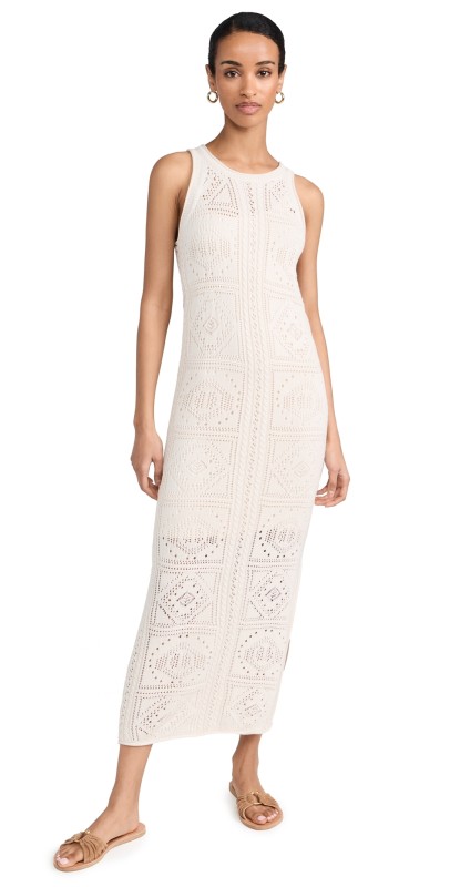 Splendid Kimi Crochet Tank Dress Natural