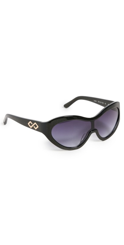 Karen Wazen Laser Sunglasses Glitter Green