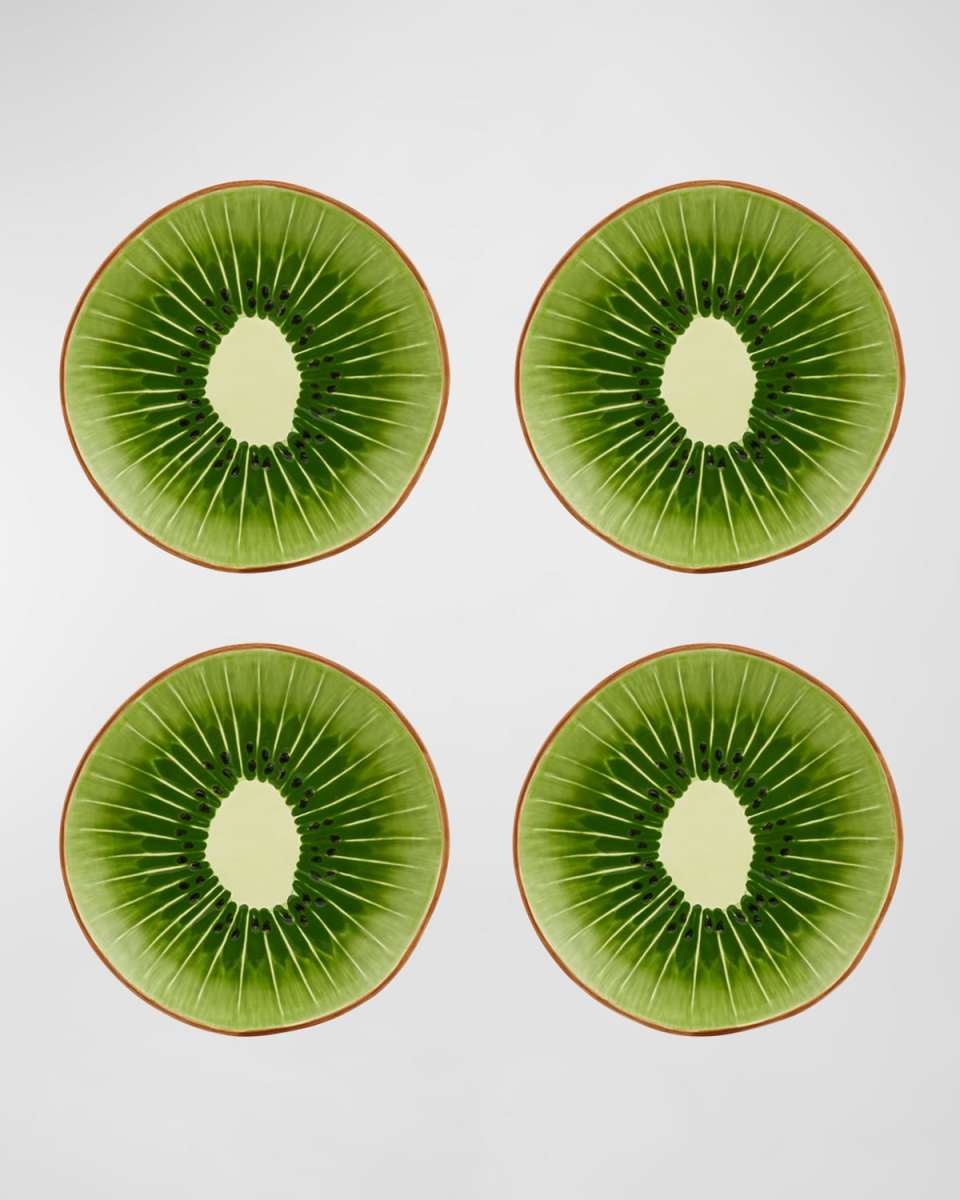 Kiwi Dessert Plates, Set of 4