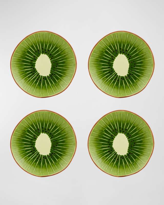 Kiwi Dessert Plates, Set of 4