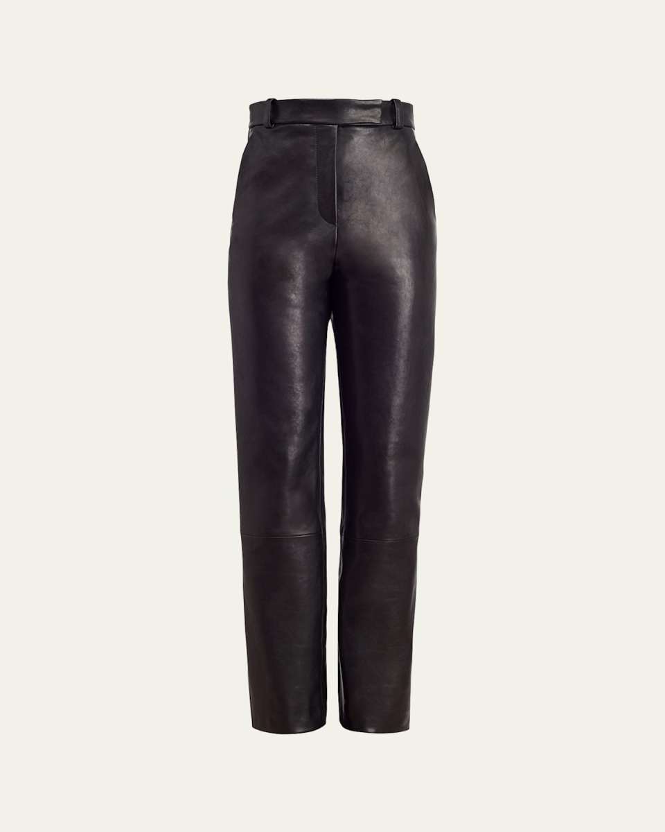Emile Straight Leg Leather Pants