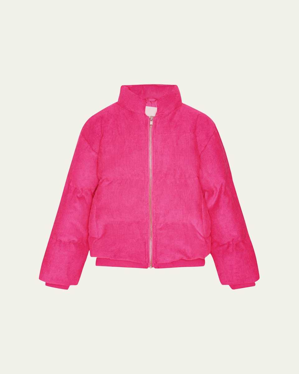 Girl's Helina Ribbed Puffer Jacket, Size 4-7