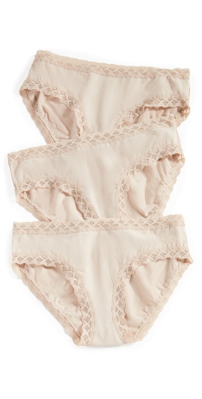 Natori Bliss Girl Briefs 3 Pack Black