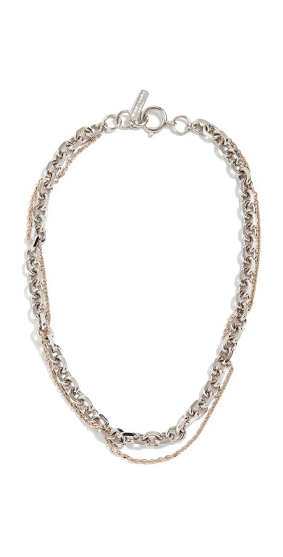Justine Clenquet Dana Necklace Palladium/Pale Gold