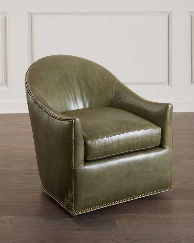 Breaux Leather Swivel Chair