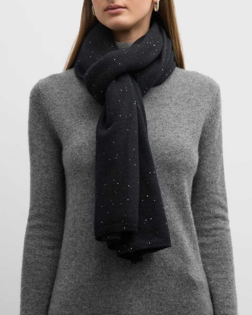 All-Over Sequin Cashmere Scarf