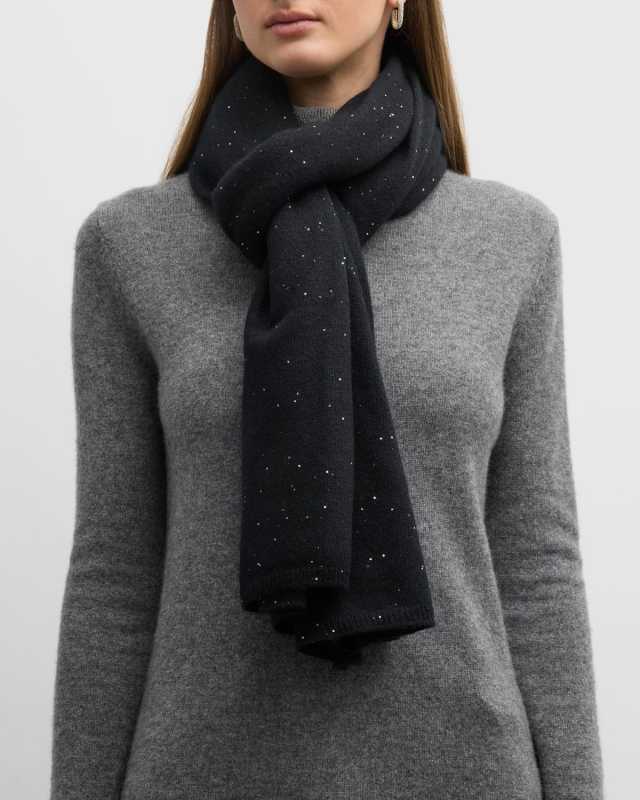 All-Over Sequin Cashmere Scarf