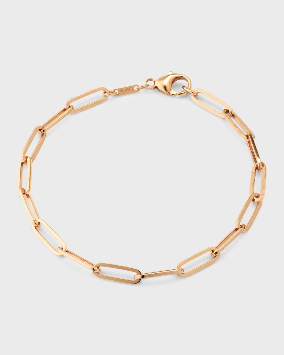 Golden Dreams 18K Rose Gold Paper Clip Chain Bracelet
