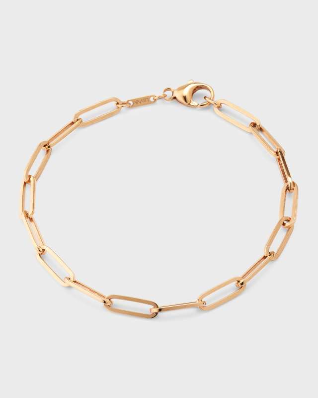 Golden Dreams 18K Rose Gold Paper Clip Chain Bracelet