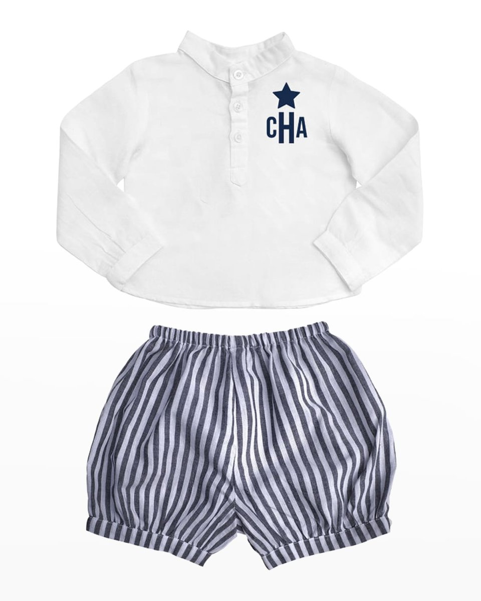 Boy's Harbor Island 2-Piece Gift Set, Size Newborn-24