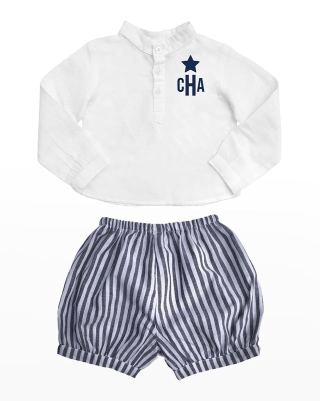 Boy's Harbor Island 2-Piece Gift Set, Size Newborn-24