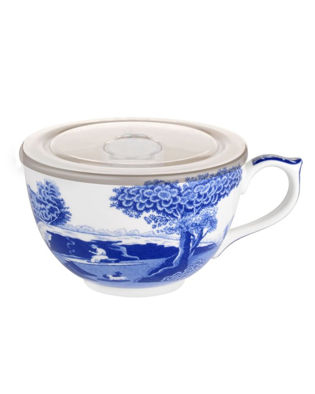 Blue Italian Jumbo Cup with Lid
