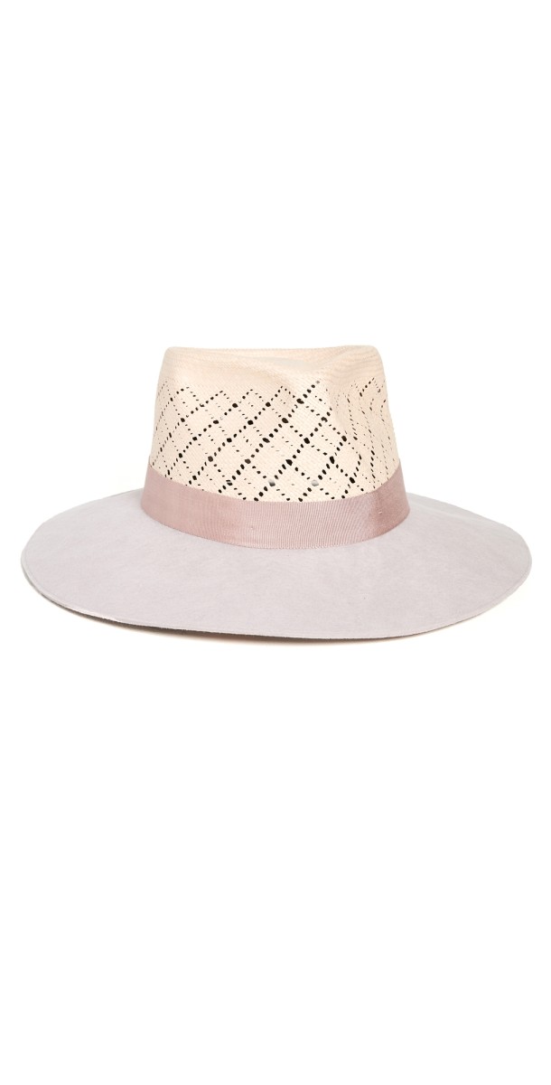Freya Cedar Straw Felt Hat Grey