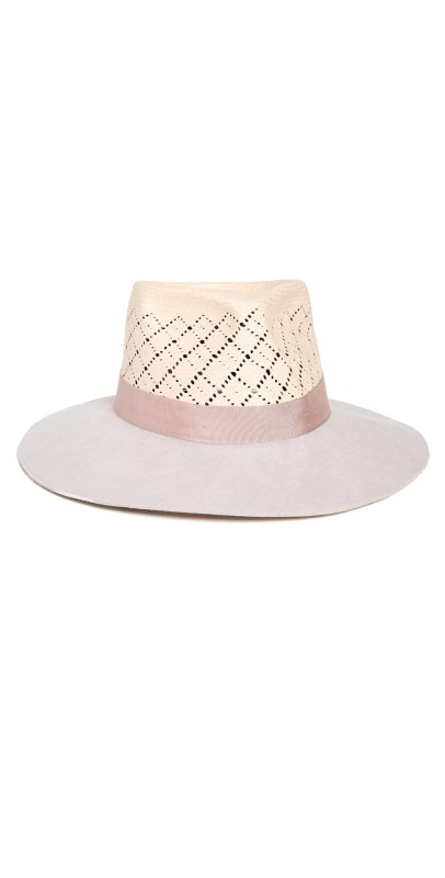 Freya Cedar Straw Felt Hat Grey