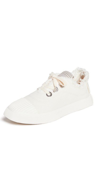 Zimmermann Fringe Canvas Plimsole Sneakers Off White