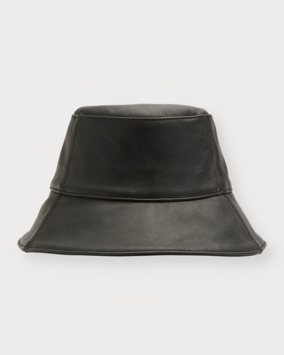 Logo Charm Suede Bucket Hat