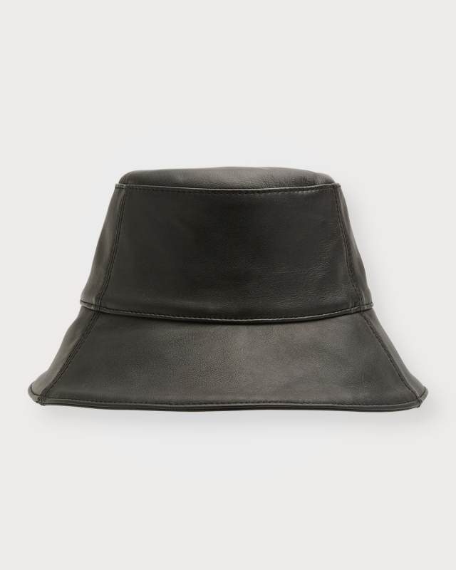Logo Charm Suede Bucket Hat