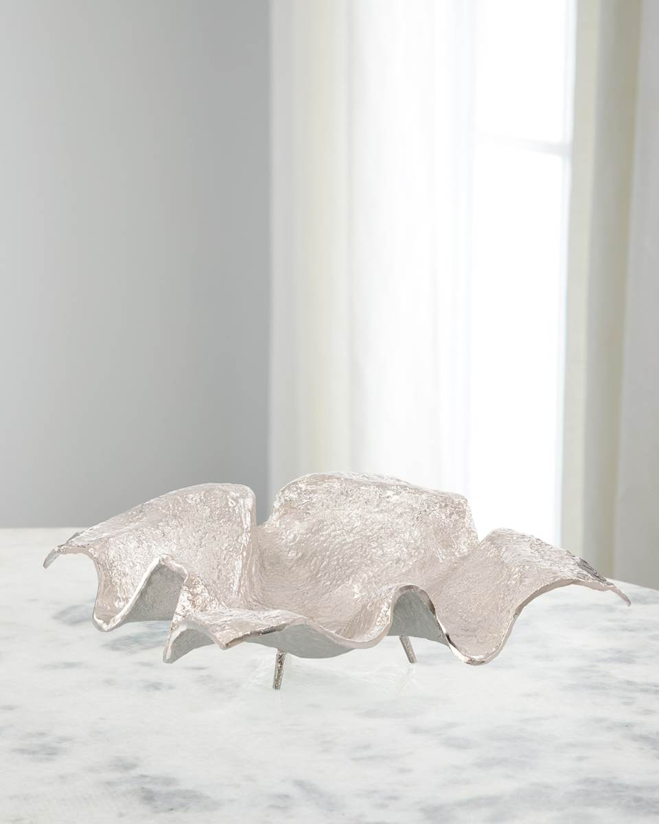 Draped Fabric Decorative Square Bowl