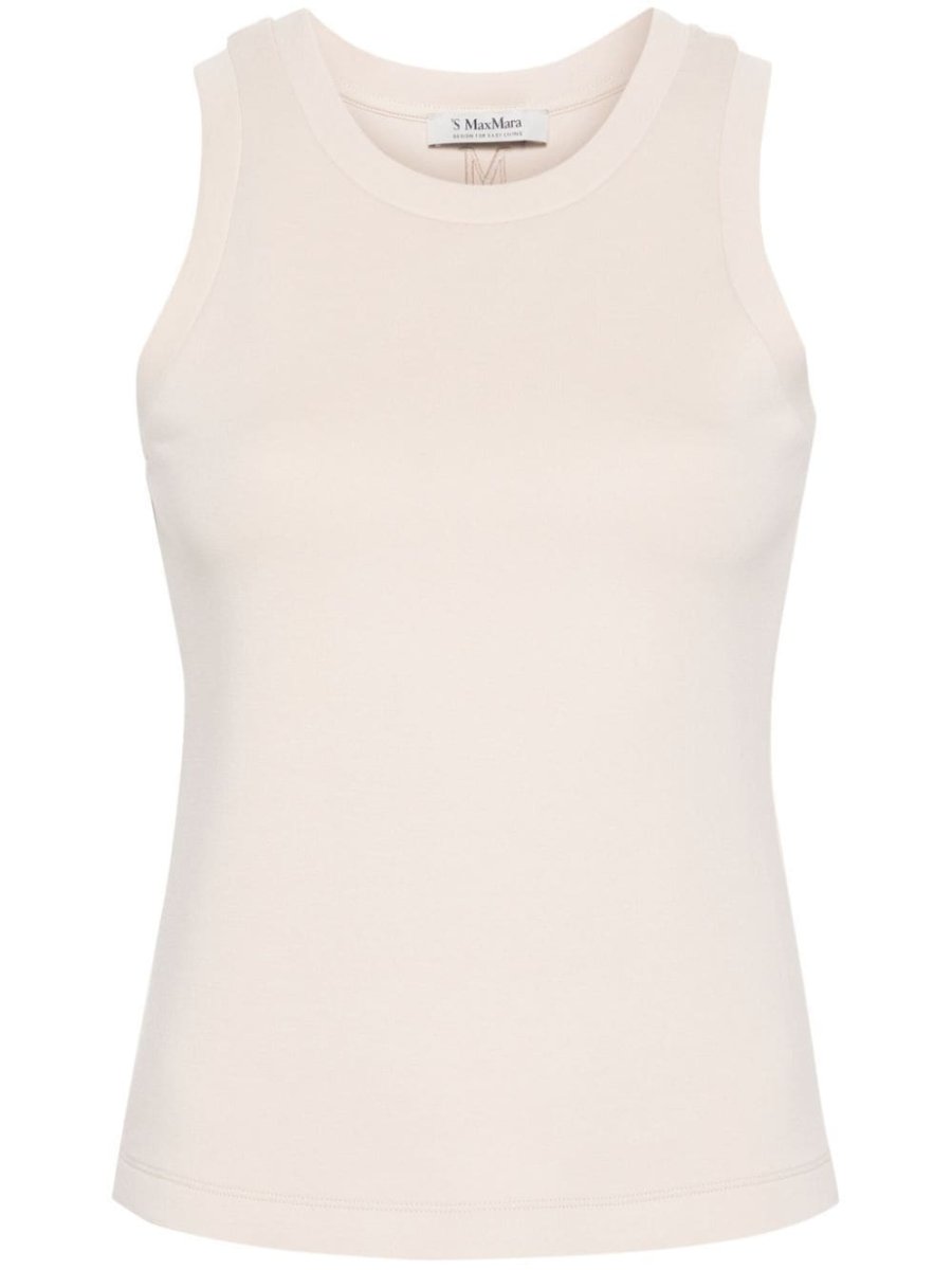 monogram-embroidered top