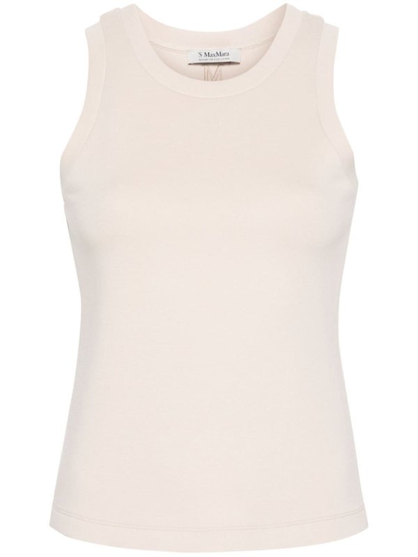monogram-embroidered top