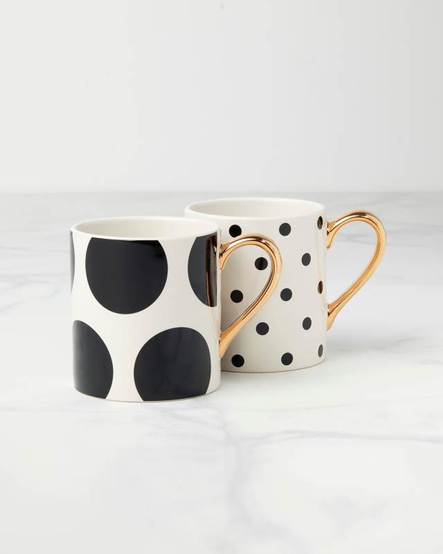 on the dot assorted mugs, set of 2
