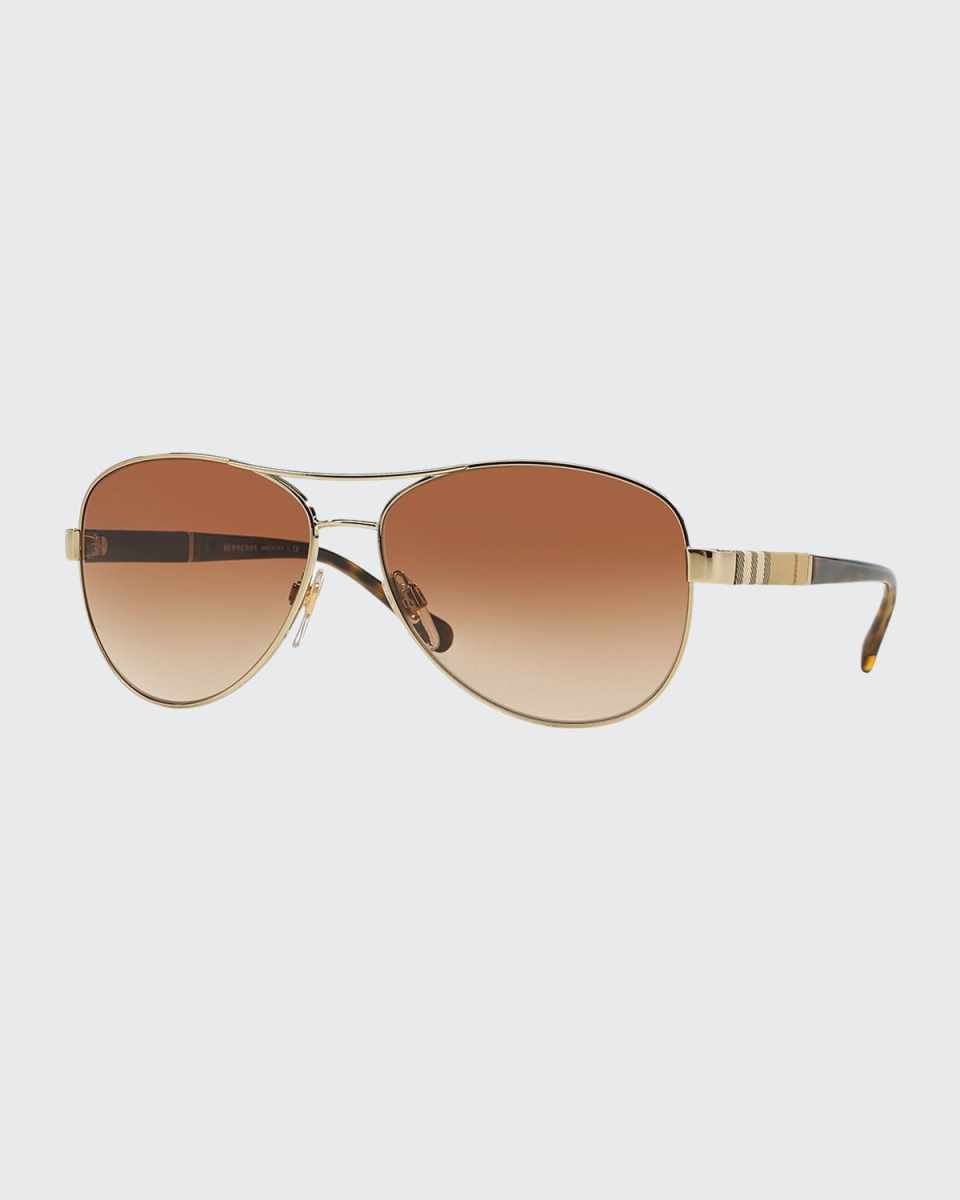 Mirrored Steel Aviator Sunglasses