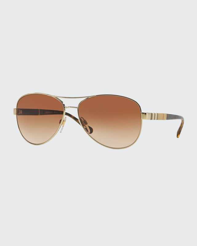 Mirrored Steel Aviator Sunglasses