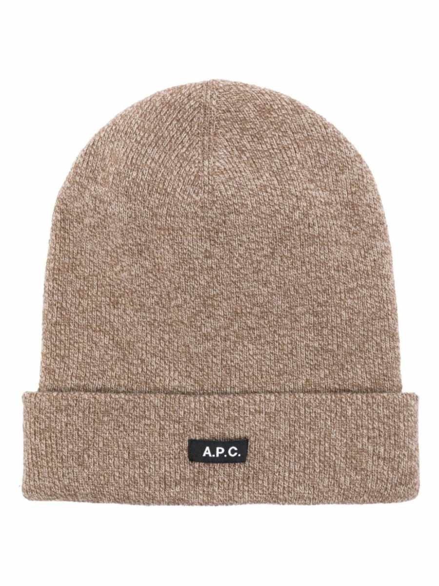 logo-tag wool beanie