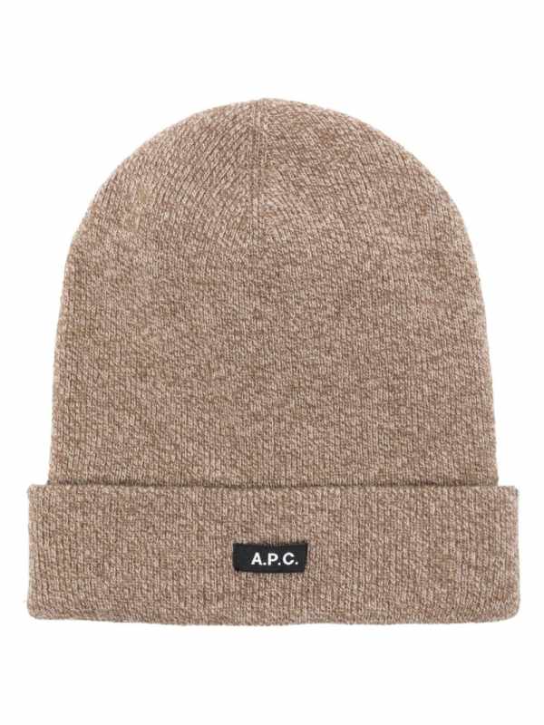 logo-tag wool beanie
