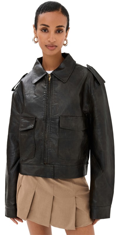 Lioness Eighties Bomber Jacket Washed Onyx