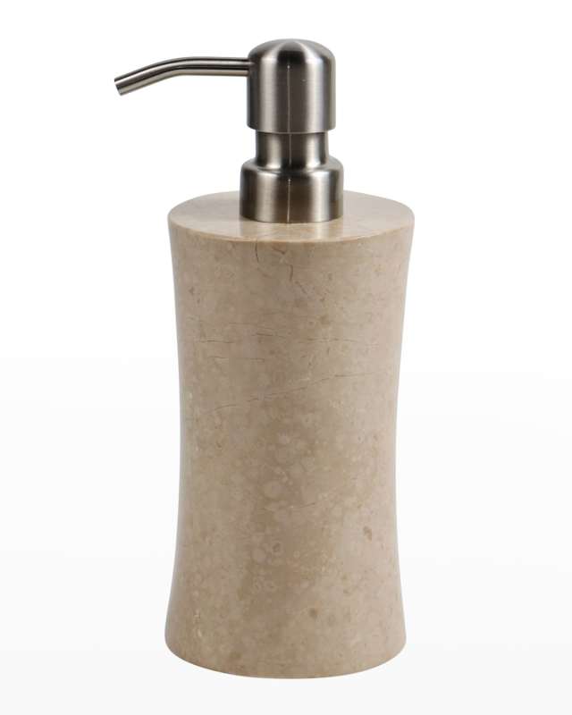 Myrtus Polished Verona Beige Marble Soap Dispenser