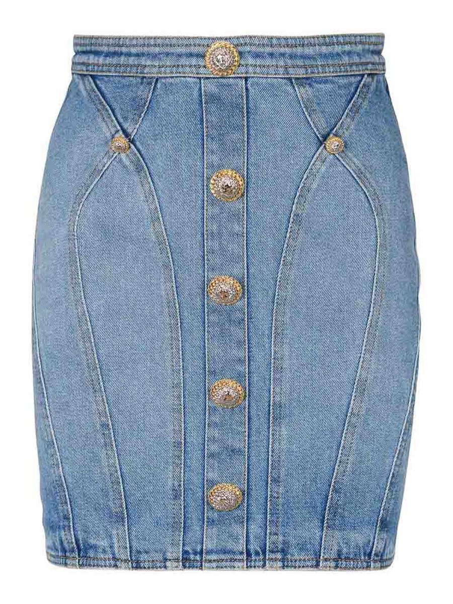 Balmain Jupe Midi - Bleu