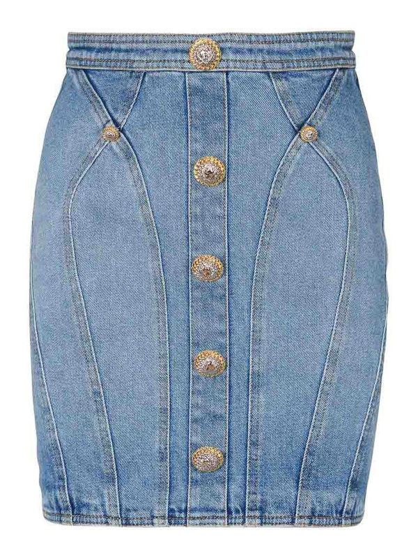 Balmain Jupe Midi - Bleu