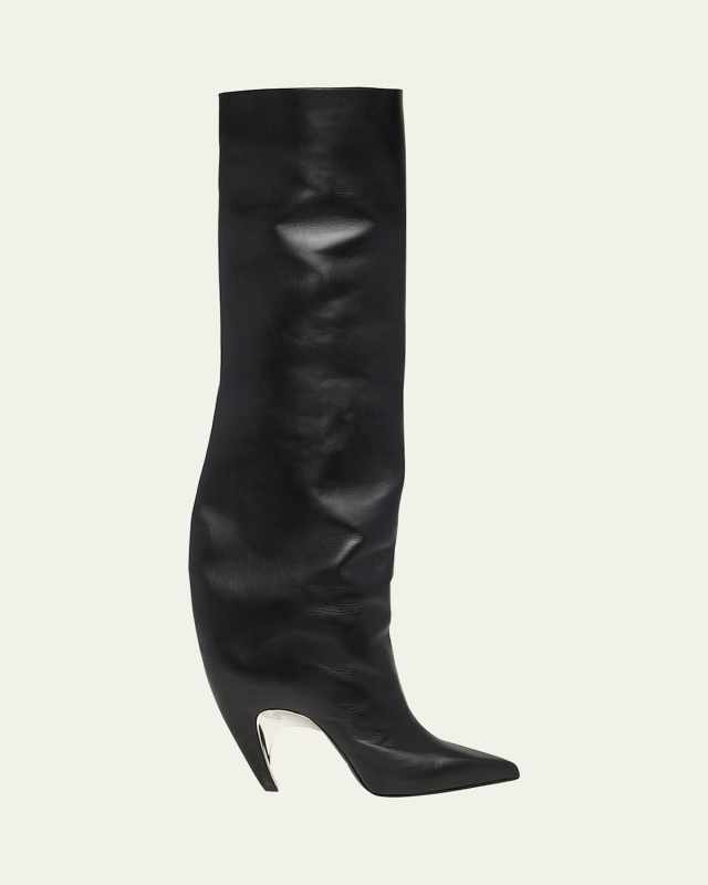 Armadillo Leather Over-The-Knee Boots