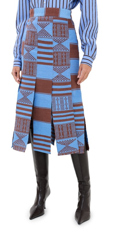 Stella Jean Special Project Skirt Light Blue